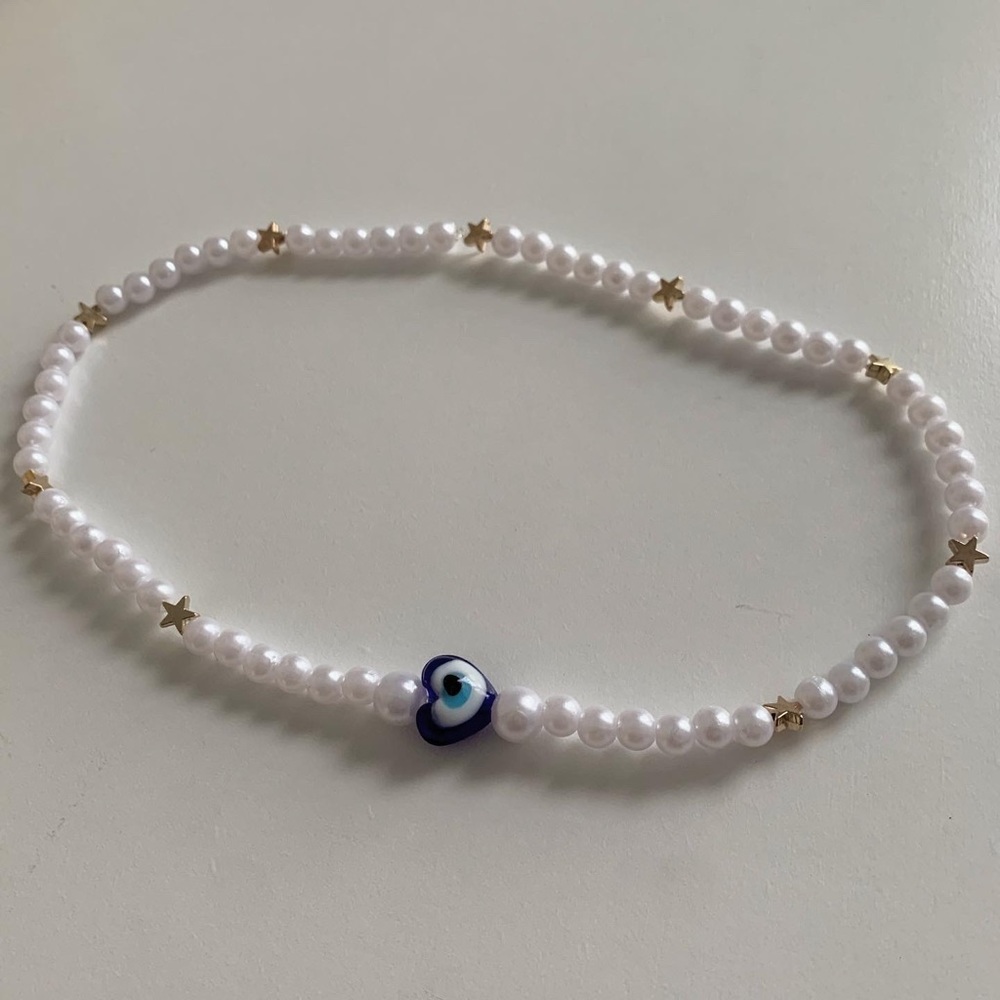 heart evil eye necklace